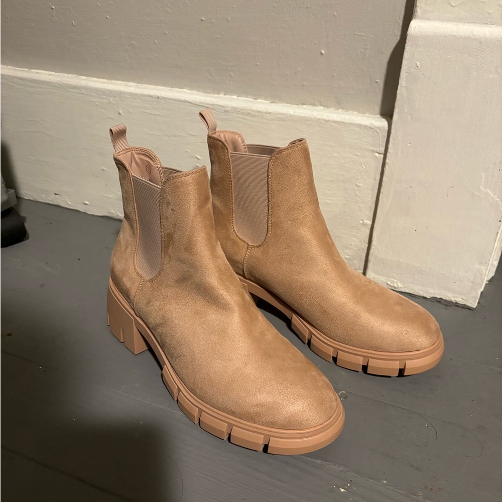 Tan booties
